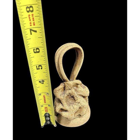 Vintage Artisan Clay/Stoneware Applied Floral Art Pottery 6" Bell Studio Signed - Picture 8 of 8